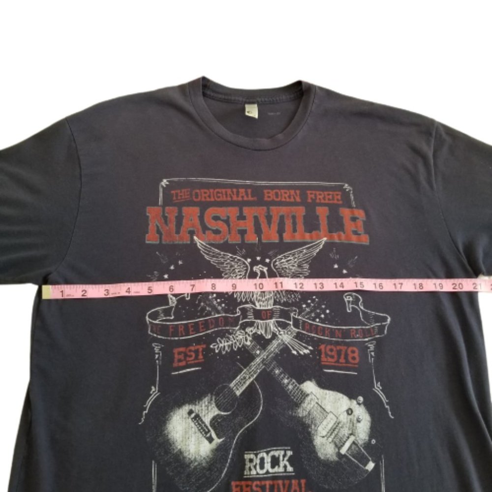 The 50‑50 T‑Shirt Men’s Nashville Rock Festival 1978 Born Free CrewNeck Black XL - Picture 9 of 12